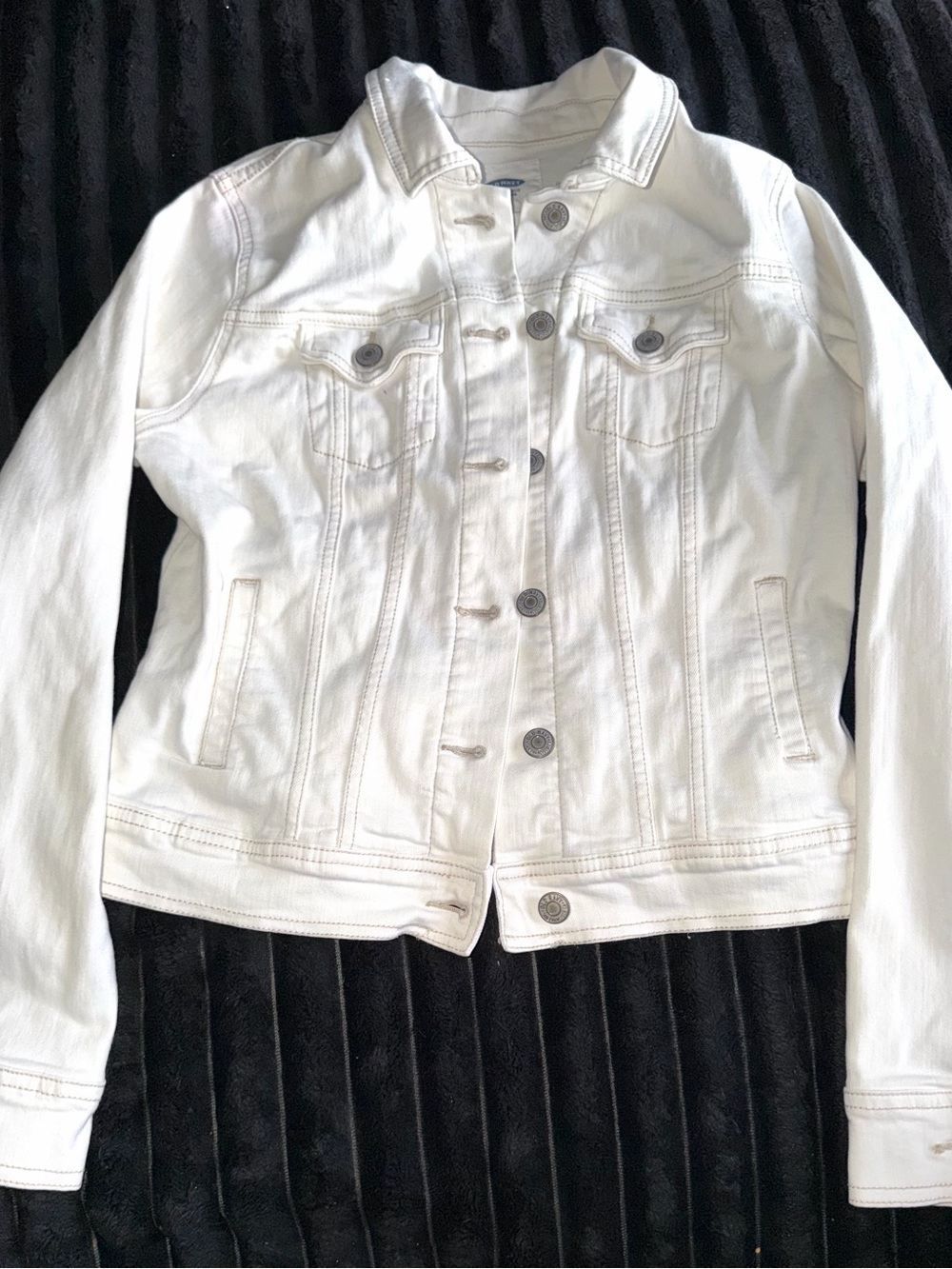 Old Navy Classic White Denim Jacket T0186
